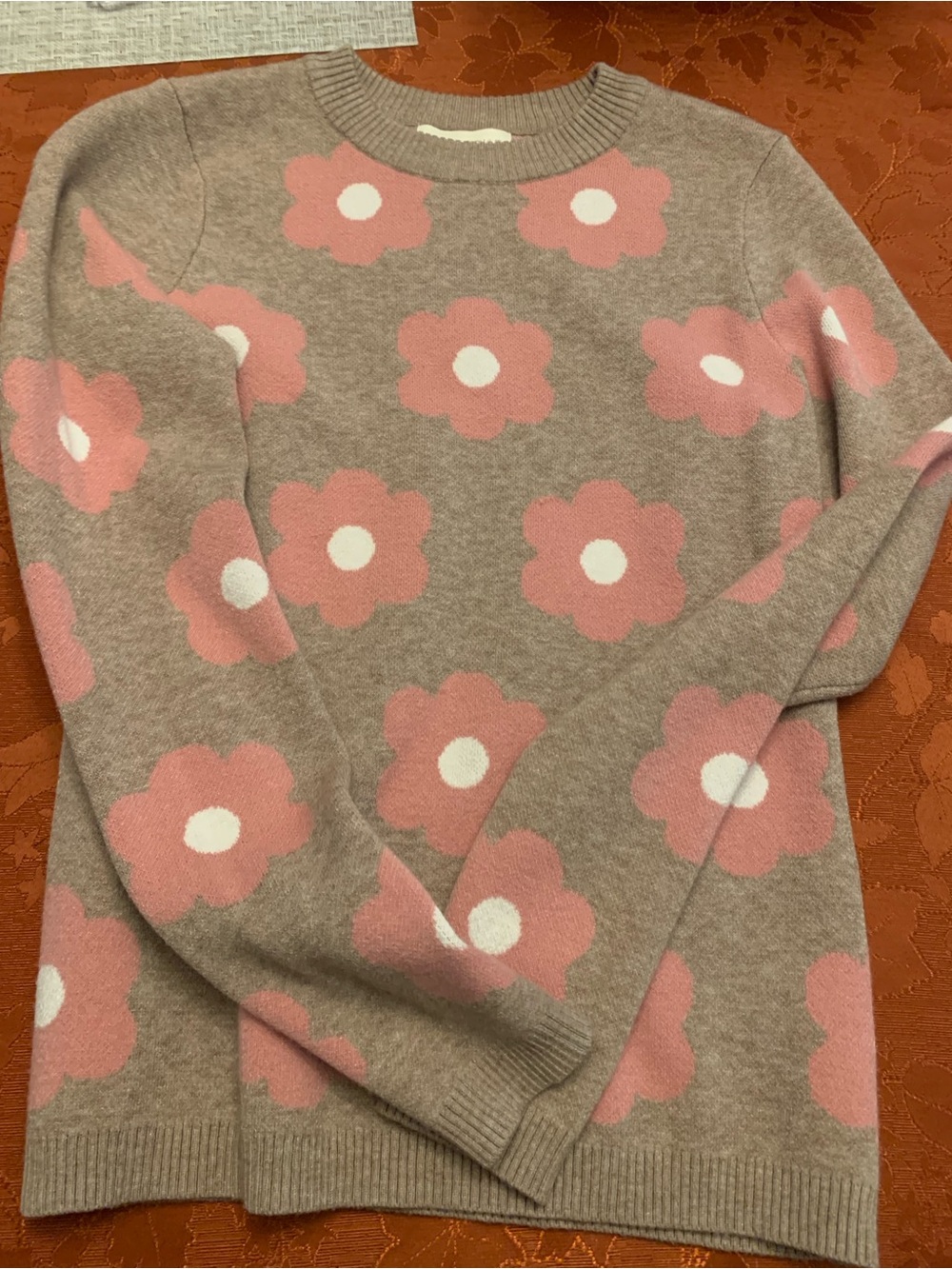 Cynthia Rowley Floral Crewneck Sweater